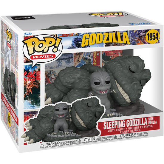 FIGURA POP SUPER GODZILLA SLEEPING GODZILLA WITH MINILLA image 1