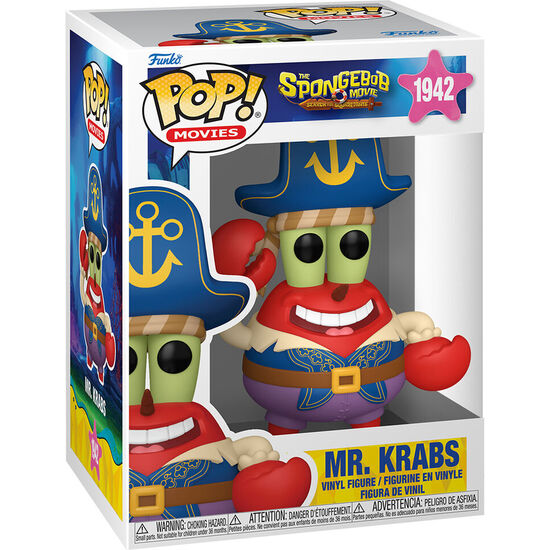 FIGURA POP BOB ESPONJA UNA NUEVA AVENTURA PIRATA MR. KRABS image 1
