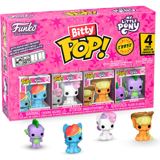 BLISTER 4 FIGURAS BITTY POP MY LITTLE PONY RAINBOW DASH image 0