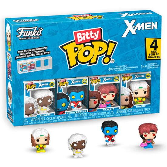 BLISTER 4 FIGURAS BITTY POP MARVEL X-MEN GAMBIT image 0