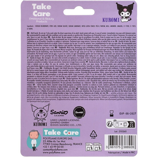 BOMBA DE BAÃ±O KUROMI HELLO KITTY image 1