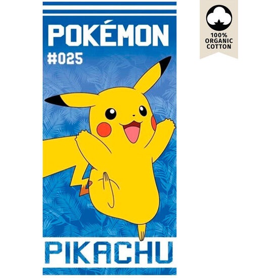 TOALLA PIKACHU POKEMON ALGODON image 0