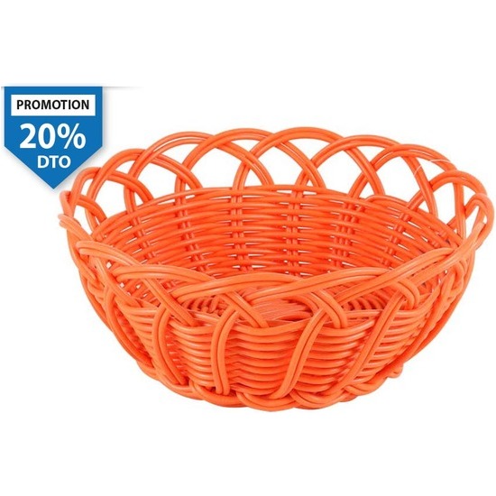 PP ROUND ORANGE BASKET Ш20X9 CM image 0