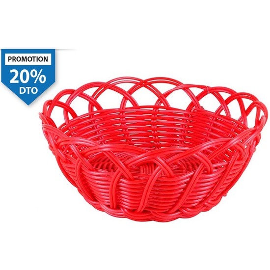 PP ROUND RED BASKET Ш20X9 CM image 0