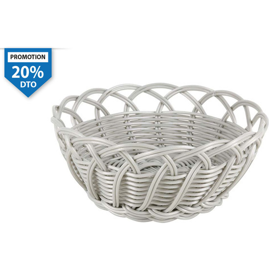 PP ROUND GREY BASKET Ш20X9 CM image 0