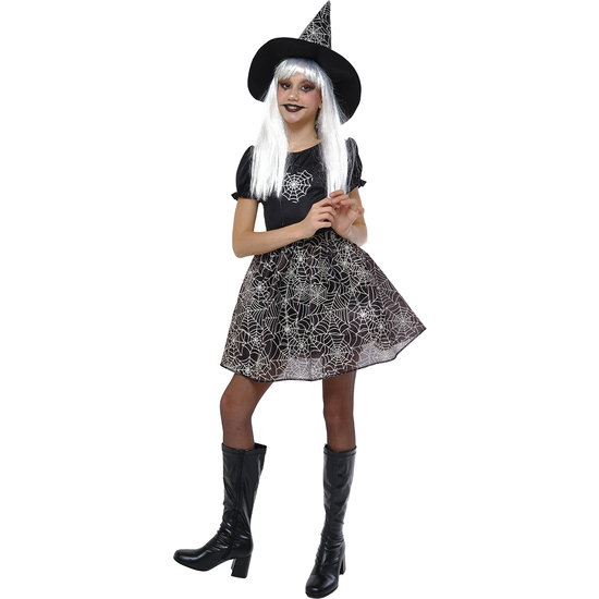 DISFRAZ BRUJA SPIDERWEB GLOW IN DARK INF image 0