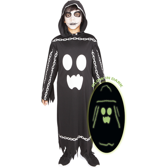 DISFRAZ FANTASMA ENCADENADO GLOW IN DARK INF image 0