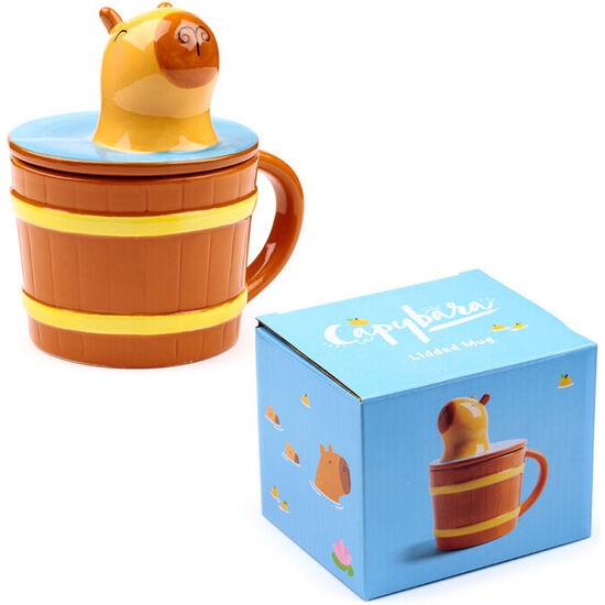 TAZA CON TAPA CAPIBARA image 1