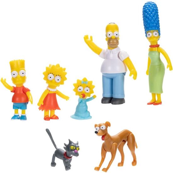 BLISTER 7 FIGURAS FAMILA LOS SIMPSONS 6CM image 1