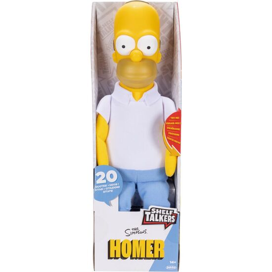 PELUCHE PARLANTE HOMER SHELF LOS SIMPSONS INGLES 33CM image 0