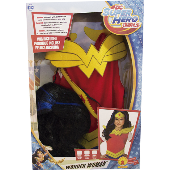 DISFRAZ WONDER WOMAN Y PELUCA SHG CAJA image 1