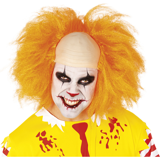 PELUCA LUXE PAYASO MALVADO NARANJA image 1