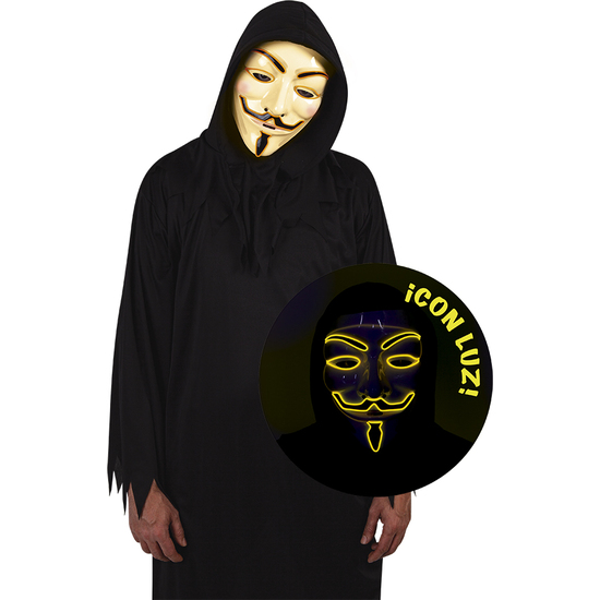 MASCARA ANONYMOUS CON LUZ image 0