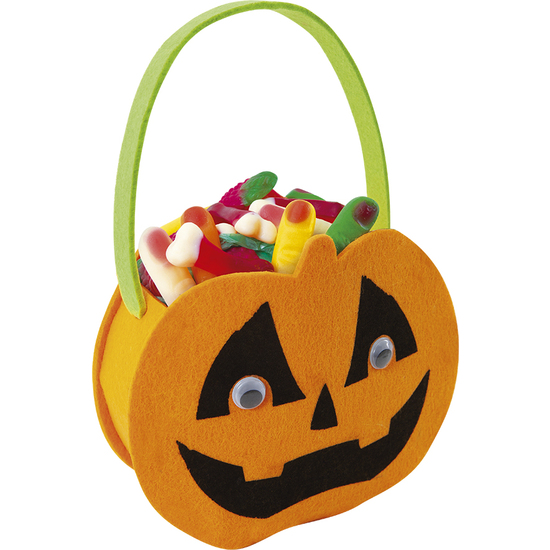 BOLSO PORTACARAMELOS CALABAZA FIELTRO image 0