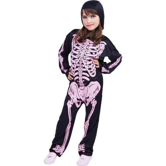 DISFRAZ ESQUELETO CON HUESOS ROSAS INF image 0