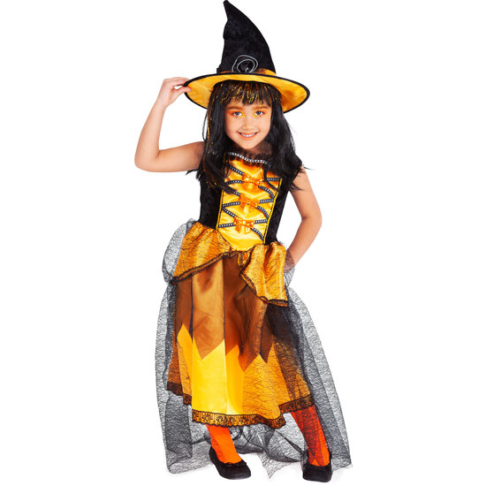 DISFRAZ BRUJA CHIC NARANJA INF image 0