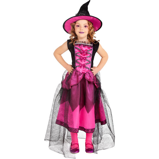 DISFRAZ BRUJA CHIC ROSA INF image 0