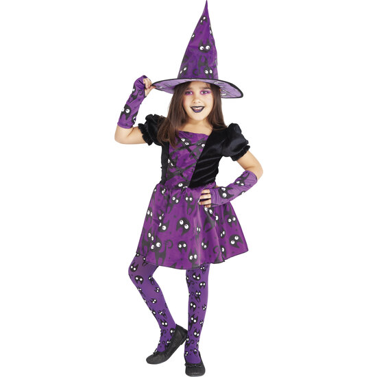DISFRAZ BRUJA MININOS PURPURA INF image 0