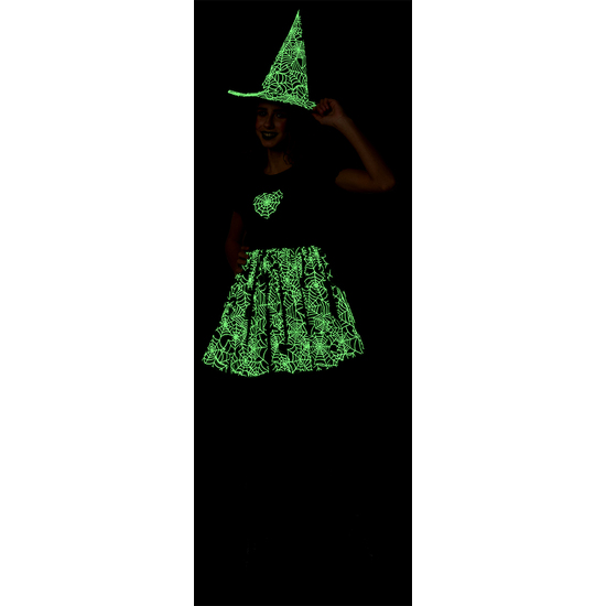 DISFRAZ BRUJA SPIDERWEB NEON VERDE INF image 1