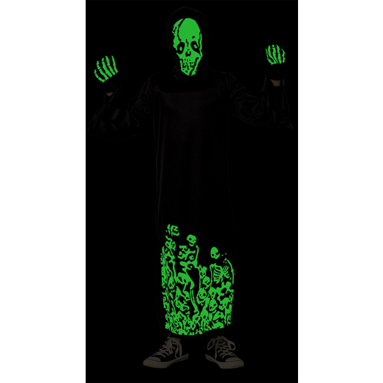DISFRAZ SKULL SINIESTRO GLOW IN DARK INF image 1