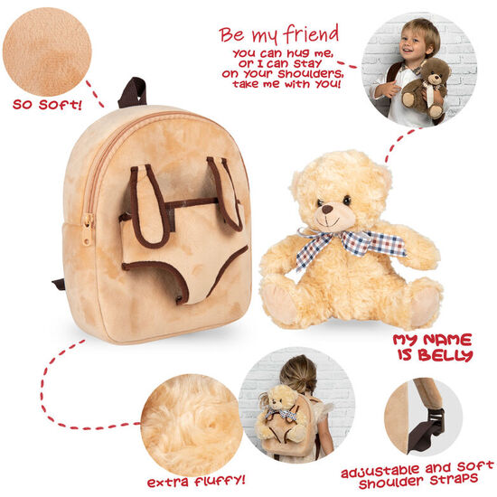 MOCHILA + PELUCHE OSO BELLY 26CM image 3