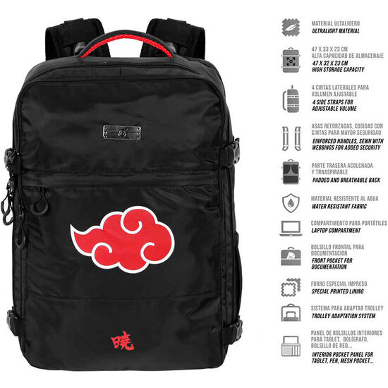 MOCHILA CLOUDS NARUTO SHIPPUDEN 49CM image 1