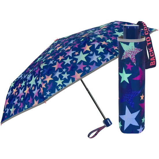 PARAGUAS PLEGABLE MANUAL ESTRELLAS 50CM image 0