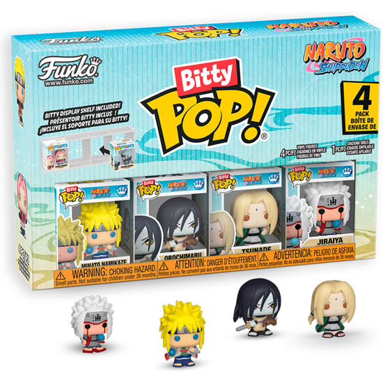 BLISTER 4 FIGURAS BITTY POP NARUTO SHIPPUDEN TEAM 2 image 0
