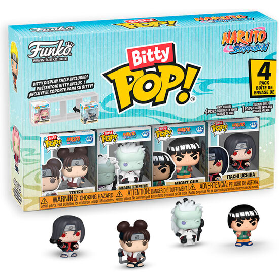 BLISTER 4 FIGURAS BITTY POP NARUTO SHIPPUDEN BATTLE image 0