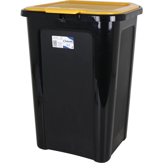 CUBO BASURA COVERLINE 44L NEGRO/TAPA AMARILLA image 4