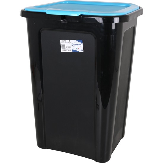 CUBO BASURA COVERLINE 44L NEGRO/TAPA AZUL image 4