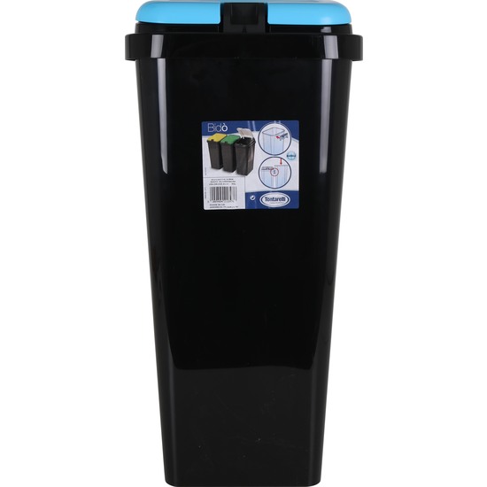 CUBO BASURA RECTANGULAR BIDO 45L NEGRO/AZUL image 1