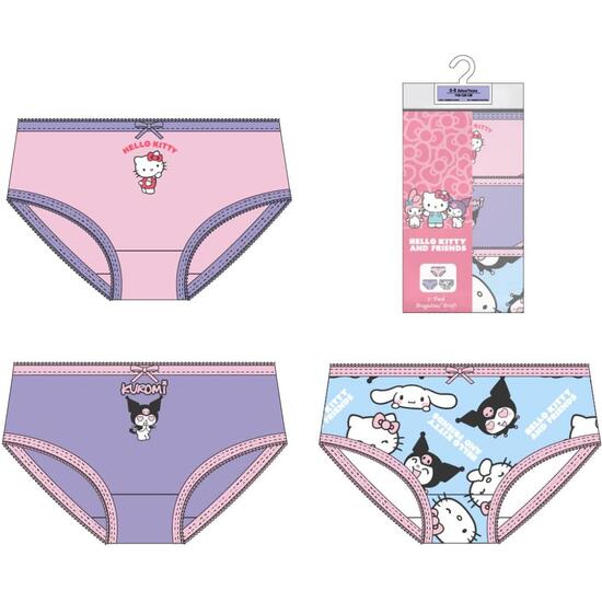 PACK BRAGUITAS SINGLE JERSEY 3 PIEZAS HELLO KITTY image 0