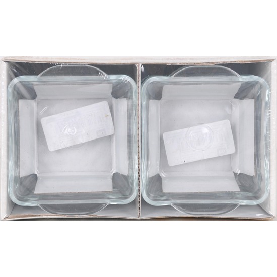 SET 6 GLASS BOWLS SQUARE 10,5X9XH3,5CM  image 3