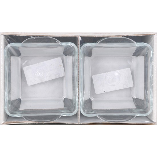 SET 6 GLASS BOWLS SQUARE 10,5X9XH3,5CM  image 3