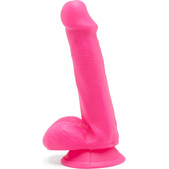 HAPPY DICKS DONG 6 INCH WITH BALLS - PINK image 0