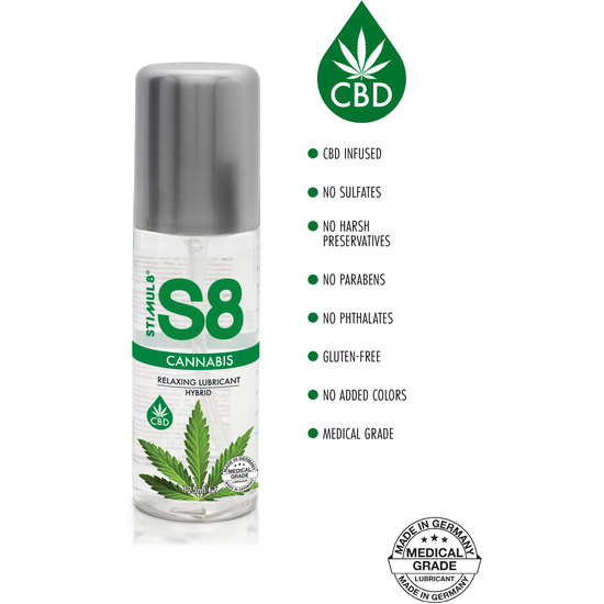 S8 CANNABIS HYBRID LUBE 125ML image 1