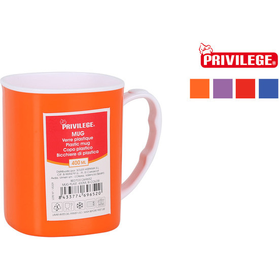 PLAST. MUG BI-COLOR 350ML PRIVILEGE image 0