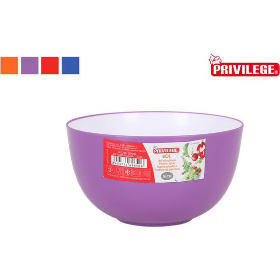 BOL PLAST. BI-COLOR 16CM PRIVILEGE image 0