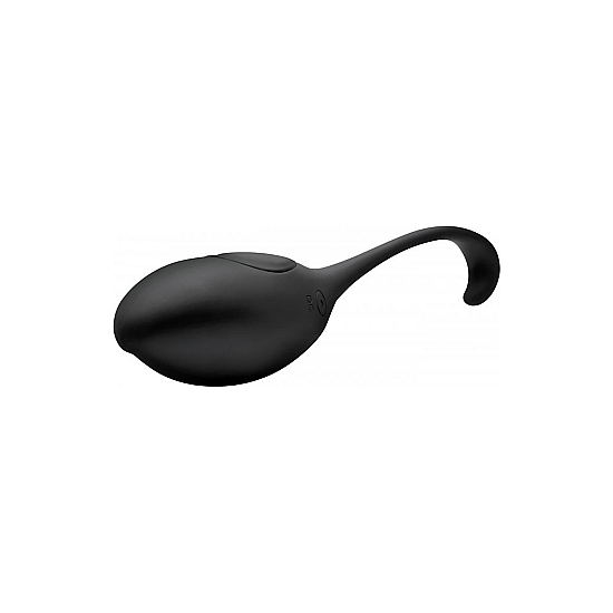 SILICONE VIBRATING EGG WITH REMOTE CONTROL - BLACK image 2