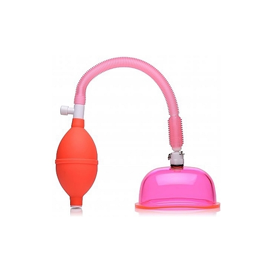VAGINAL PUMP WITH 3.8 INCH SMALL CUP - PINK image 0