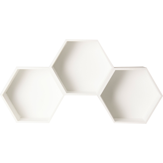 ESTANTERÍA HEXAGONAL - BLANCO image 0