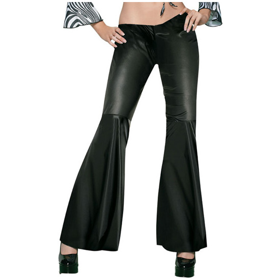 LEG AVENUE WOMENS BELLY BOTTOM PANTS BLACK image 0