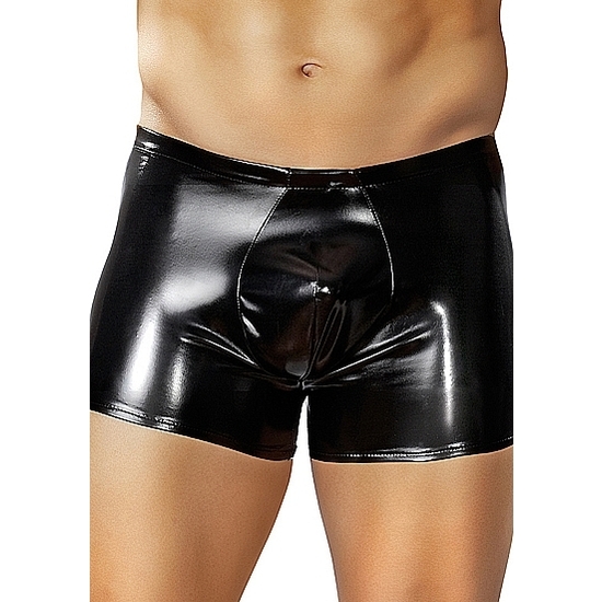 MALE POWER POUCH SHORT LIQUID ONYX BLACK image 0