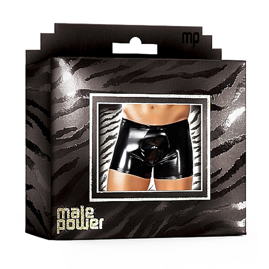 MALE POWER POUCH SHORT LIQUID ONYX BLACK image 2