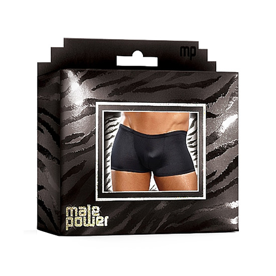 MALE POWER SATIN MINI SHORT BLACK image 1