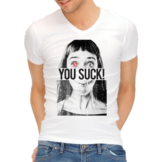 FUNNY T-SHIRT YOU SUCK image 0