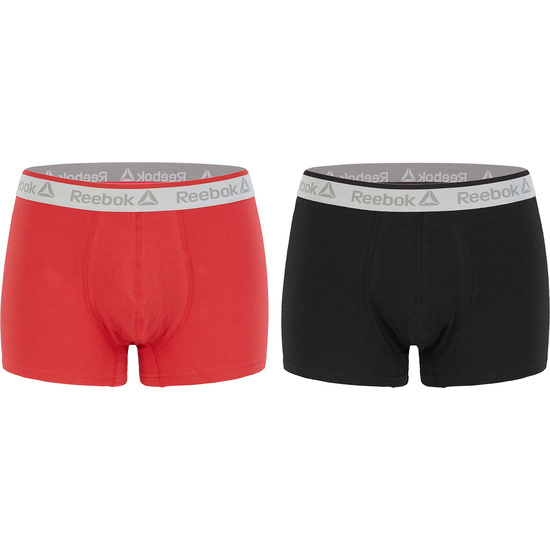 SET 2 PCS BOXERS REEBOK 95 % ALGODÓN BODY 1 NEGRO / ROJO image 0