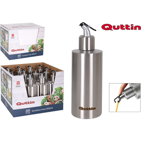 550ML INOX OIL DISPENSER W/STOPPER QUTTIN image 0