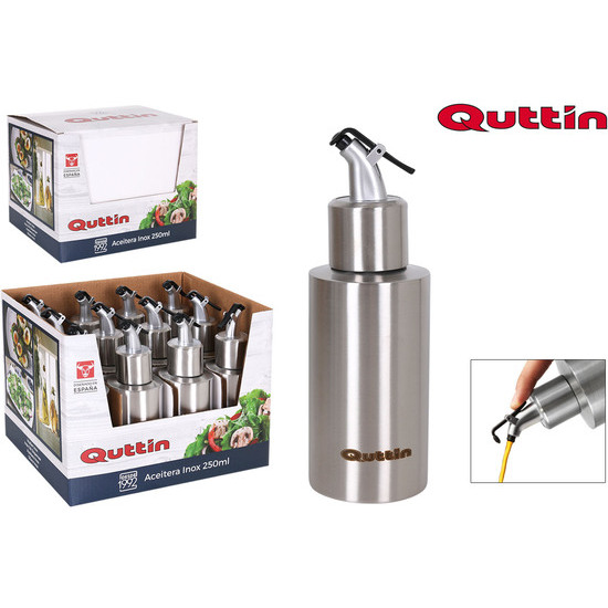 250ML INOX OIL DISPENSER W/STOPPER QUTTIN image 0